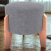 Puff Decorativo Para Sala Luxo 44x44 cm Boucle F497 Cinza Milani Store