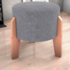 Puff Decorativo Para Sala Luxo 44x44 cm Boucle F497 Cinza Milani Store