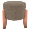 Puff Decorativo Para Sala Luxo 44x44 cm Boucle F498 Marrom Milani Store