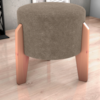 Puff Decorativo Para Sala Luxo 44x44 cm Boucle F498 Marrom Milani Store