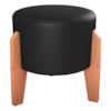 Puff Decorativo Para Sala Luxo 44x44 cm Corano Preto Milani Store
