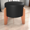 Puff Decorativo Para Sala Luxo 44x44 cm Corano Preto Milani Store