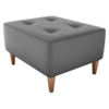 Puff Decorativo Para Sala Piva 62x52 cm E425 Cinza Milani Store