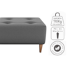 Puff Decorativo Para Sala Piva 62x52 cm E425 Cinza Milani Store