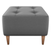 Puff Decorativo Para Sala Piva 62x52 cm E425 Cinza Milani Store