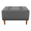 Puff Decorativo Para Sala Piva 62x52 cm E425 Cinza Milani Store