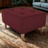 Puff Decorativo Para Sala Piva 62x52 cm E432 Vermelho Milani Store