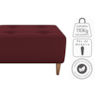 Puff Decorativo Para Sala Piva 62x52 cm E432 Vermelho Milani Store