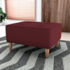 Puff Decorativo Para Sala Piva 62x52 cm E432 Vermelho Milani Store