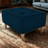 Puff Decorativo Para Sala Piva 62x52 cm E433 Azul Milani Store