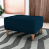 Puff Decorativo Para Sala Piva 62x52 cm E433 Azul Milani Store