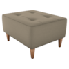 Puff Decorativo Para Sala Piva 62x52 cm E434 Marrom Claro Milani Store