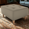 Puff Decorativo Para Sala Piva 62x52 cm E434 Marrom Claro Milani Store