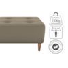 Puff Decorativo Para Sala Piva 62x52 cm E434 Marrom Claro Milani Store