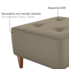 Puff Decorativo Para Sala Piva 62x52 cm E434 Marrom Claro Milani Store