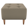 Puff Decorativo Para Sala Piva 62x52 cm E434 Marrom Claro Milani Store