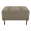 Puff Decorativo Para Sala Piva 62x52 cm E434 Marrom Claro Milani Store