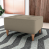 Puff Decorativo Para Sala Piva 62x52 cm E434 Marrom Claro Milani Store
