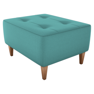 Puff Decorativo Para Sala Piva 62x52 cm Veludo Deluxe Verde Milani Store