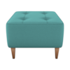 Puff Decorativo Para Sala Piva 62x52 cm Veludo Deluxe Verde Milani Store