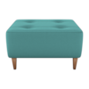 Puff Decorativo Para Sala Piva 62x52 cm Veludo Deluxe Verde Milani Store