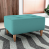 Puff Decorativo Para Sala Piva 62x52 cm Veludo Deluxe Verde Milani Store