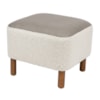 Puff Decorativo Verso 45x51 cm Pes Madeira Boucle E Courino TCE 1010 TCS 726 MOLL