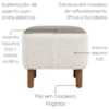 Puff Decorativo Verso 45x51 cm Pes Madeira Boucle E Courino TCE 1010 TCS 726 MOLL
