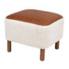 Puff Decorativo Verso 45x51 cm Pes Madeira Boucle E Courino TCE 1010 TCS 727 MOLL