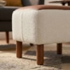 Puff Decorativo Verso 45x51 cm Pes Madeira Boucle E Courino TCE 1010 TCS 727 MOLL