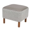 Puff Decorativo Verso 45x51 cm Pes Madeira Boucle E Courino TCE 1018 TCS 726 MOLL