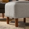 Puff Decorativo Verso 45x51 cm Pes Madeira Boucle E Courino TCE 1018 TCS 726 MOLL