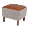 Puff Decorativo Verso 45x51 cm Pes Madeira Boucle E Courino TCE 1018 TCS 727 MOLL