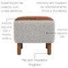 Puff Decorativo Verso 45x51 cm Pes Madeira Boucle E Courino TCE 1018 TCS 727 MOLL