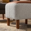 Puff Decorativo Verso 45x51 cm Pes Madeira Boucle E Courino TCE 1018 TCS 727 MOLL