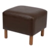 Puff Decorativo Verso 45x51 cm Pes Madeira Courino TCS 721 MOLL