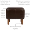 Puff Decorativo Verso 45x51 cm Pes Madeira Courino TCS 721 MOLL