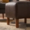 Puff Decorativo Verso 45x51 cm Pes Madeira Courino TCS 721 MOLL