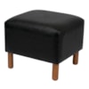 Puff Decorativo Verso 45x51 cm Pes Madeira Courino TCS 724 MOLL