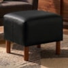 Puff Decorativo Verso 45x51 cm Pes Madeira Courino TCS 724 MOLL