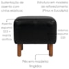 Puff Decorativo Verso 45x51 cm Pes Madeira Courino TCS 724 MOLL