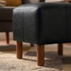 Puff Decorativo Verso 45x51 cm Pes Madeira Courino TCS 724 MOLL