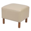 Puff Decorativo Verso 45x51 cm Pes Madeira Courino TCS 725 MOLL