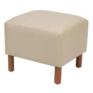 Puff Decorativo Verso 45x51 cm Pes Madeira Courino TCS 725 MOLL