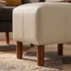 Puff Decorativo Verso 45x51 cm Pes Madeira Courino TCS 725 MOLL