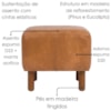 Puff Decorativo Verso 45x51 cm Pes Madeira Courino TCS 727 MOLL