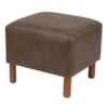 Puff Decorativo Verso 45x51 cm Pes Madeira Courino TCS 729 MOLL