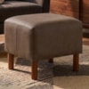 Puff Decorativo Verso 45x51 cm Pes Madeira Courino TCS 729 MOLL