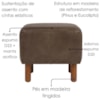 Puff Decorativo Verso 45x51 cm Pes Madeira Courino TCS 729 MOLL