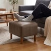 Puff Decorativo Verso 45x51 cm Pes Madeira Courino TCS 729 MOLL